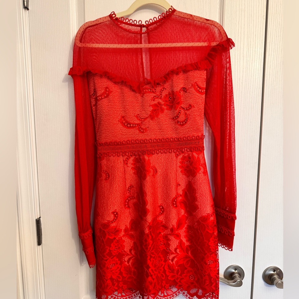 Three Floor Couture Red Dress